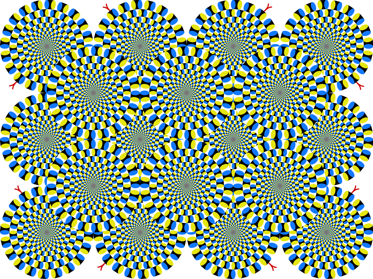 サムネイル図1　静止画が動いて見える錯視の例。 「蛇の回転」